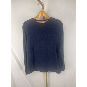 The Normal Brand Mens Navy Long Sleeve Crewneck Sweatshirt Size Large Cotton/Pol